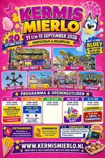 Kermis Mierlo 11 t/m dinsdag 15 september