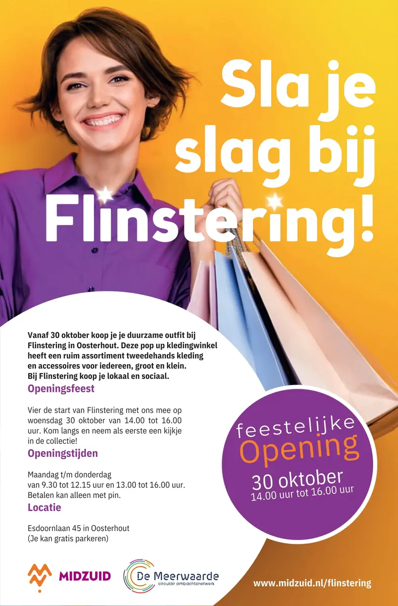 Second-hand clothing at Flinstering, the pop-up shop by MidZuid — Oosterhout