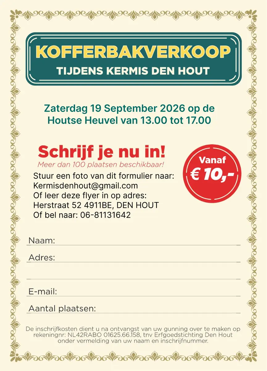 Kofferverkauf beim Houtser Jahrmarkt — Den Hout