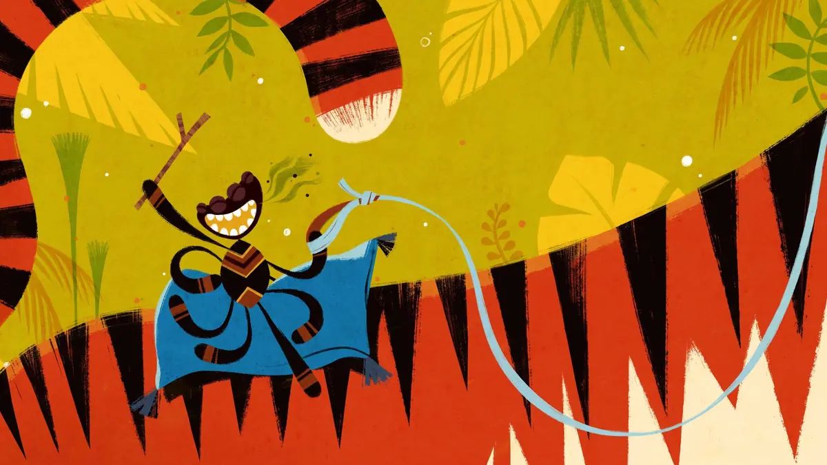 Anansi the Spider and the Greedy Tiger (3+) - Vanaf2 Producties — Veenendaal