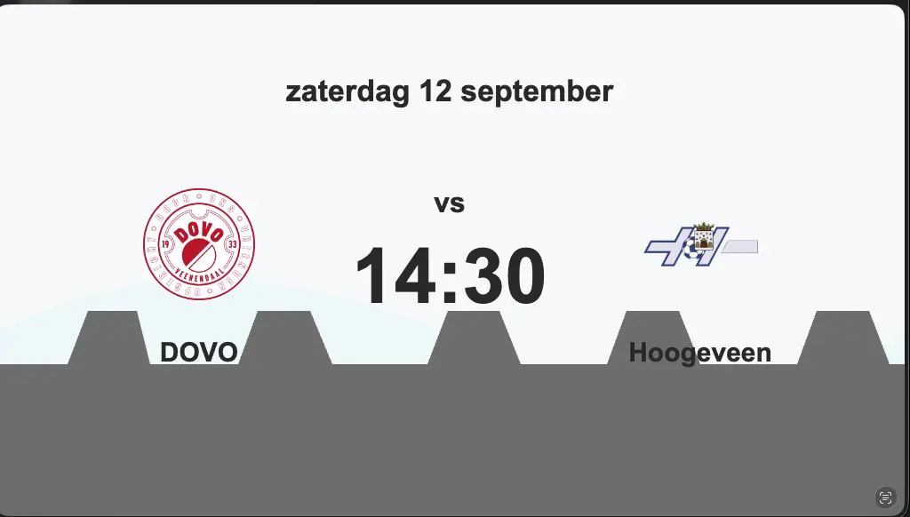 DOVO - Hoogeveen — Veenendaal