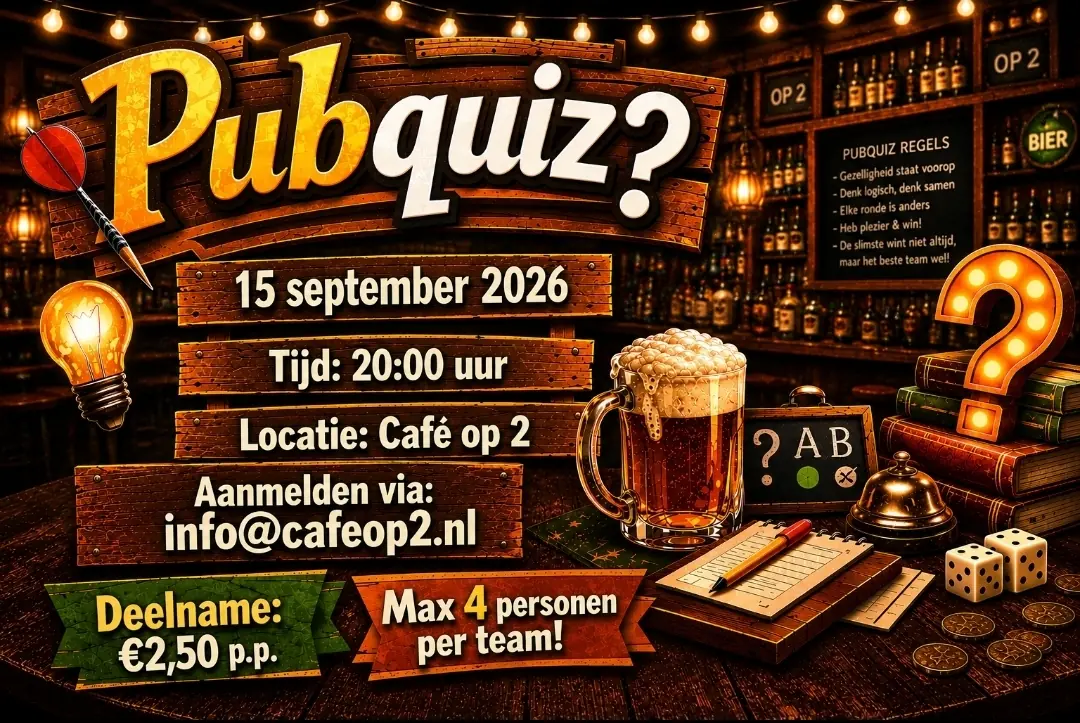Herbst-Pubquiz — Cafe op 2, Almere