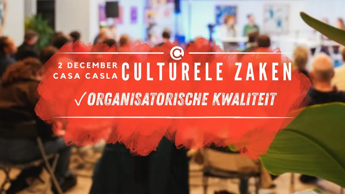 Kulturelle Angelegenheiten - Organisatorische Qualität — Weerwaterplein 3, Almere