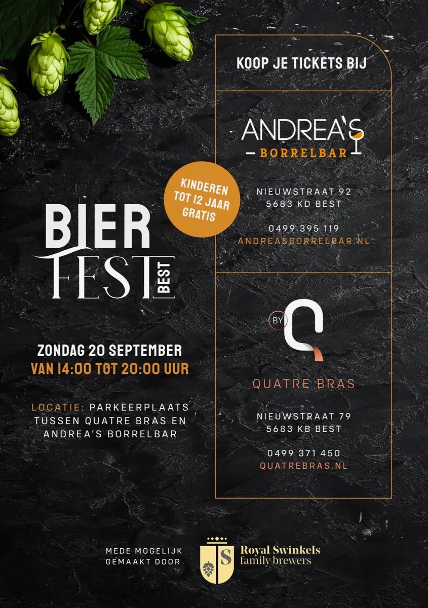 BIERFEST BEST bei Andrea's Borrelbar — Nieuwstraat 92, Best