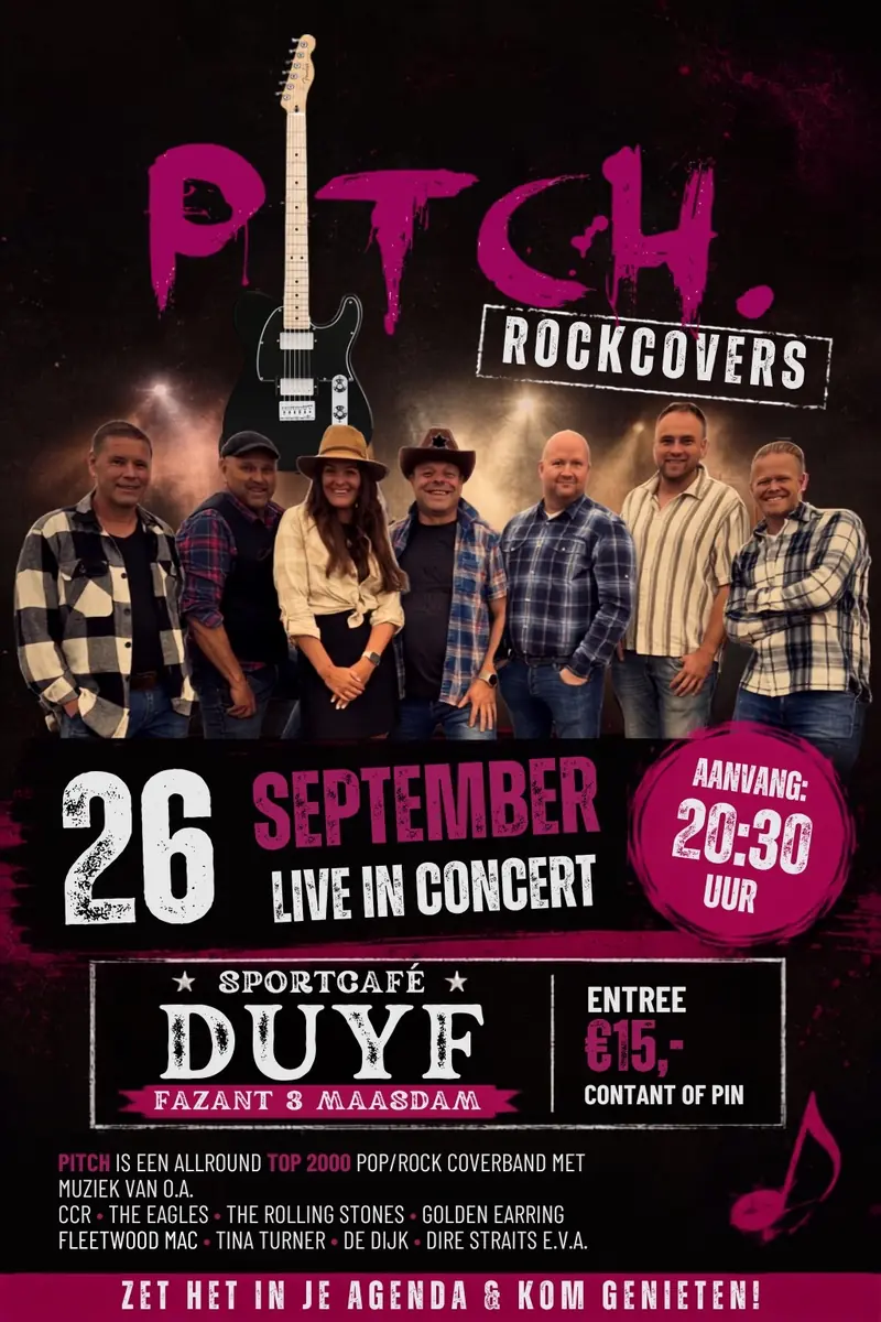 Live-Auftritt von Pitch Rockcovers — Fazant 3, Maasdam