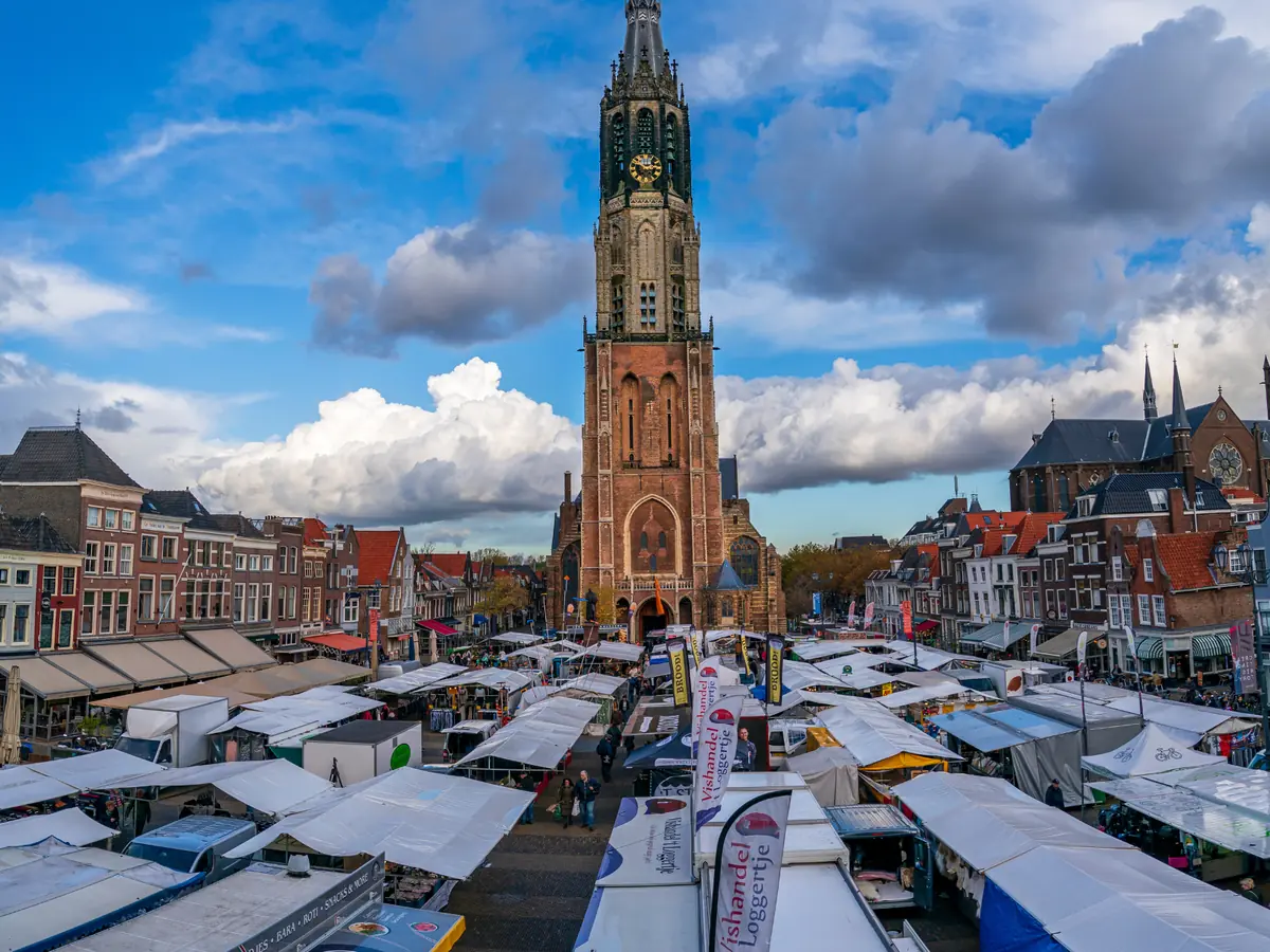 Warenmarkt - Markt & Brabantse Turfmarkt — Markt, Delft