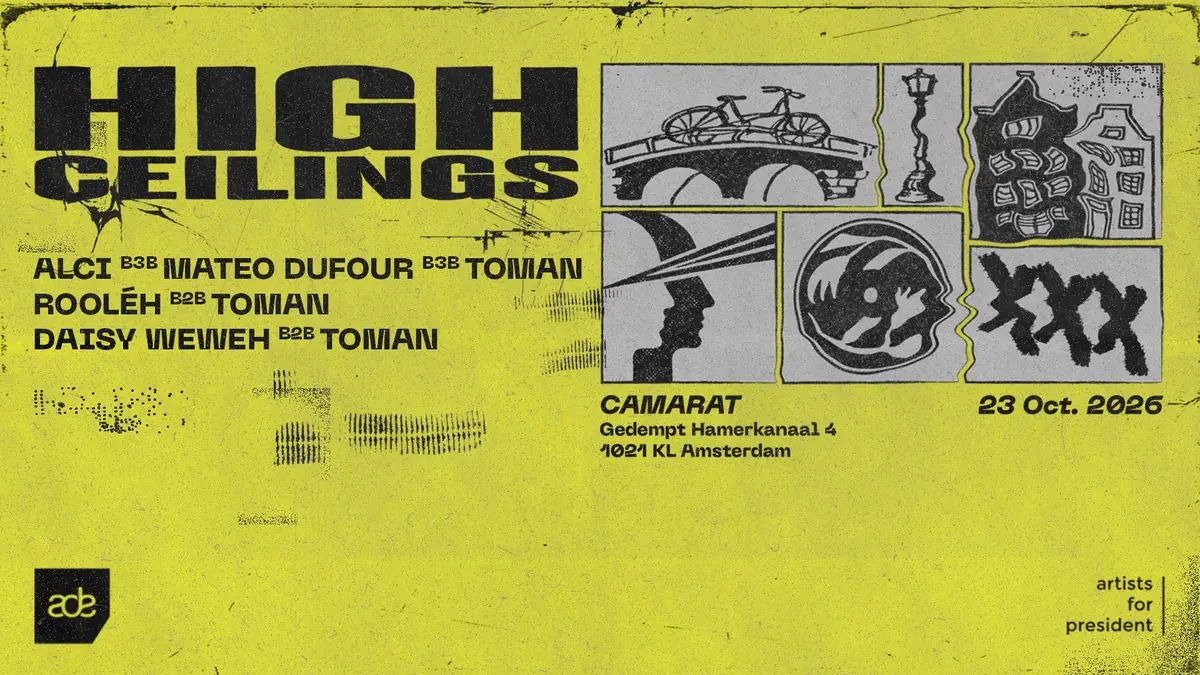 Toman pres. High Ceilings - ADE 2026 — Camarat, Amsterdam