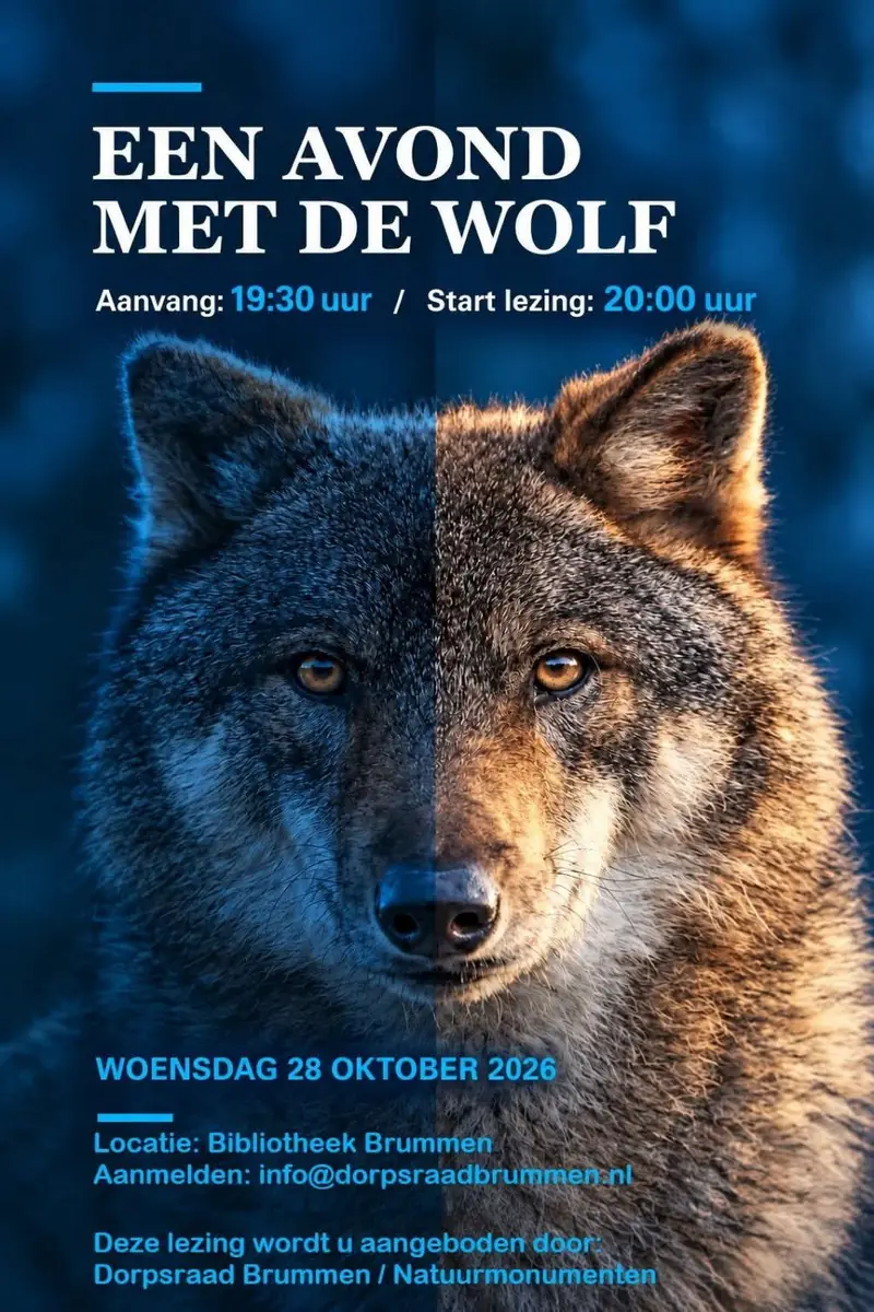 Ein Abend mit dem Wolf — de Bibliotheek Brummen, Brummen