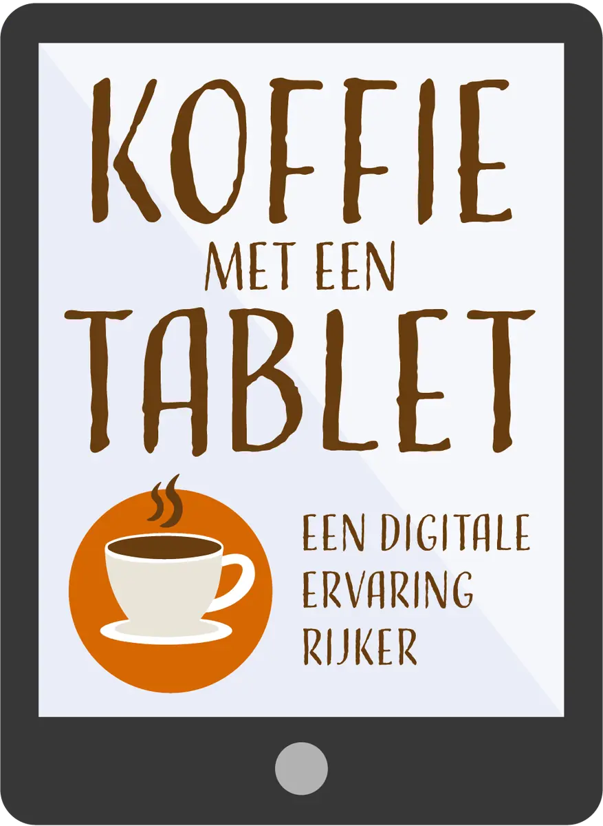Kaffee mit einem Tablet: Im Internet suchen — Bibliotheek Deurne, Deurne