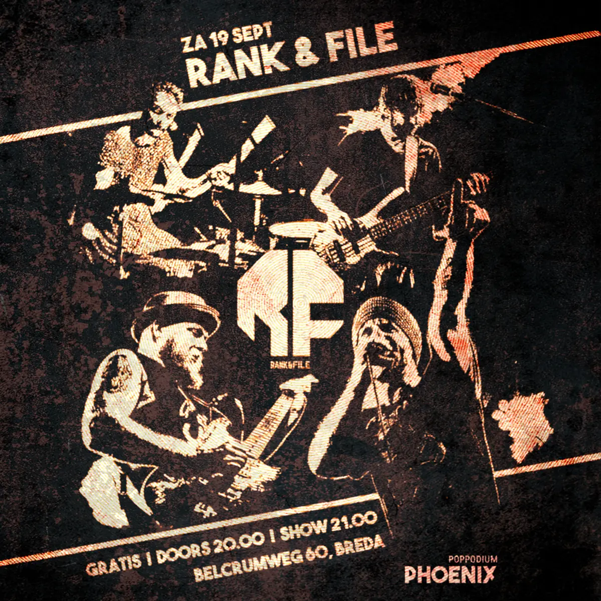 Rank & File | Rapcore | Gratis entree! — Poppodium Phoenix, Breda