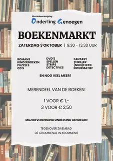 Büchermarkt und musikalischer Aktionstag bei Onderling Genoegen Krommenie