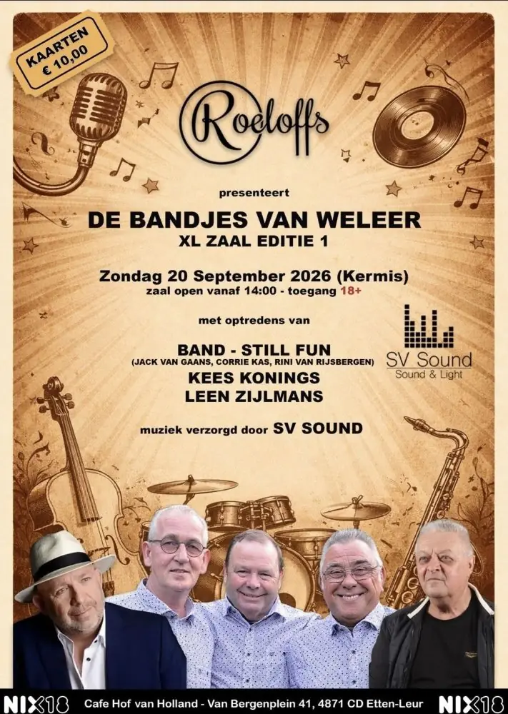 Klassische Bands von einst bei Roeloffs — Café Hof van Holland - Roeloffs, Etten-Leur