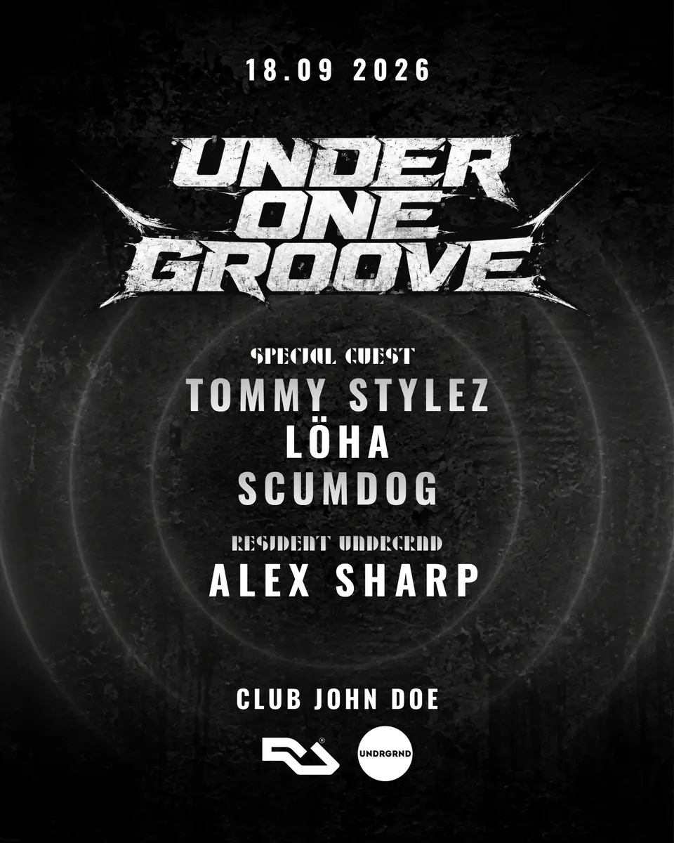 Under One Groove · Melodic ed. with Tommy Stylez, Scumdog, Alex Sharp & Löha — John Doe, Amsterdam