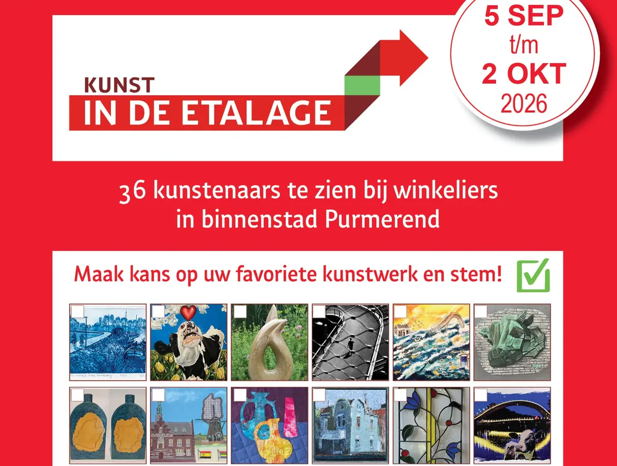 Vote and Win an Artwork at Kunst in de Etalage β Purmerend