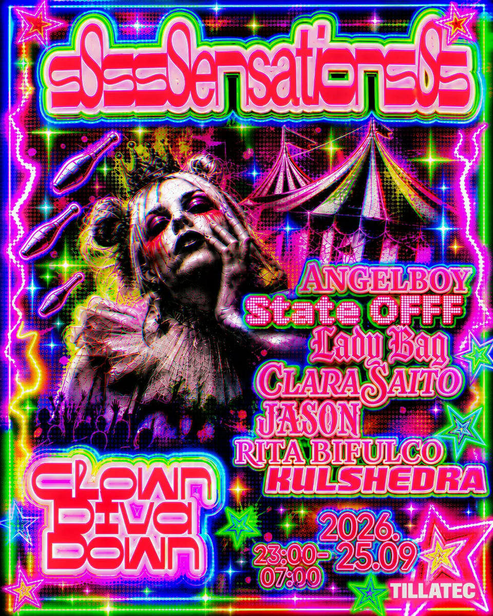sSSsSensationsSs: CLOWN DIVA DOWN — TILLATEC, Amsterdam