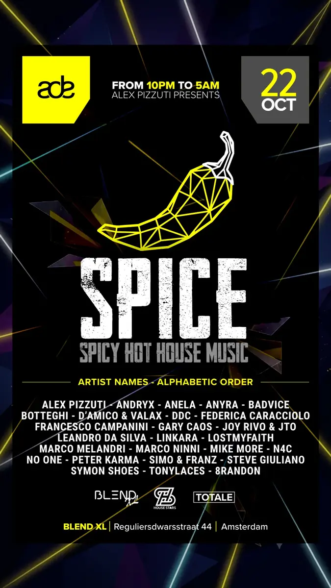 Spice · Spice Hot House Music — Blend XL, Amsterdam