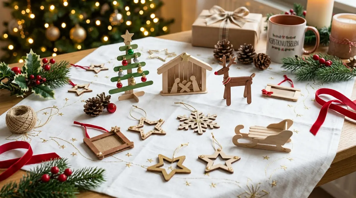 Making Christmas Decorations from Ice Lolly Sticks — Driebergen-Rijsenburg