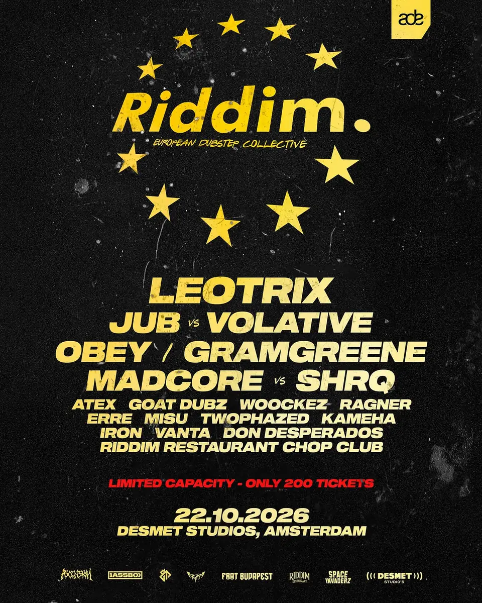 RIDDIM.EU · European Dubstep Collective — Desmet Studio's, Amsterdam