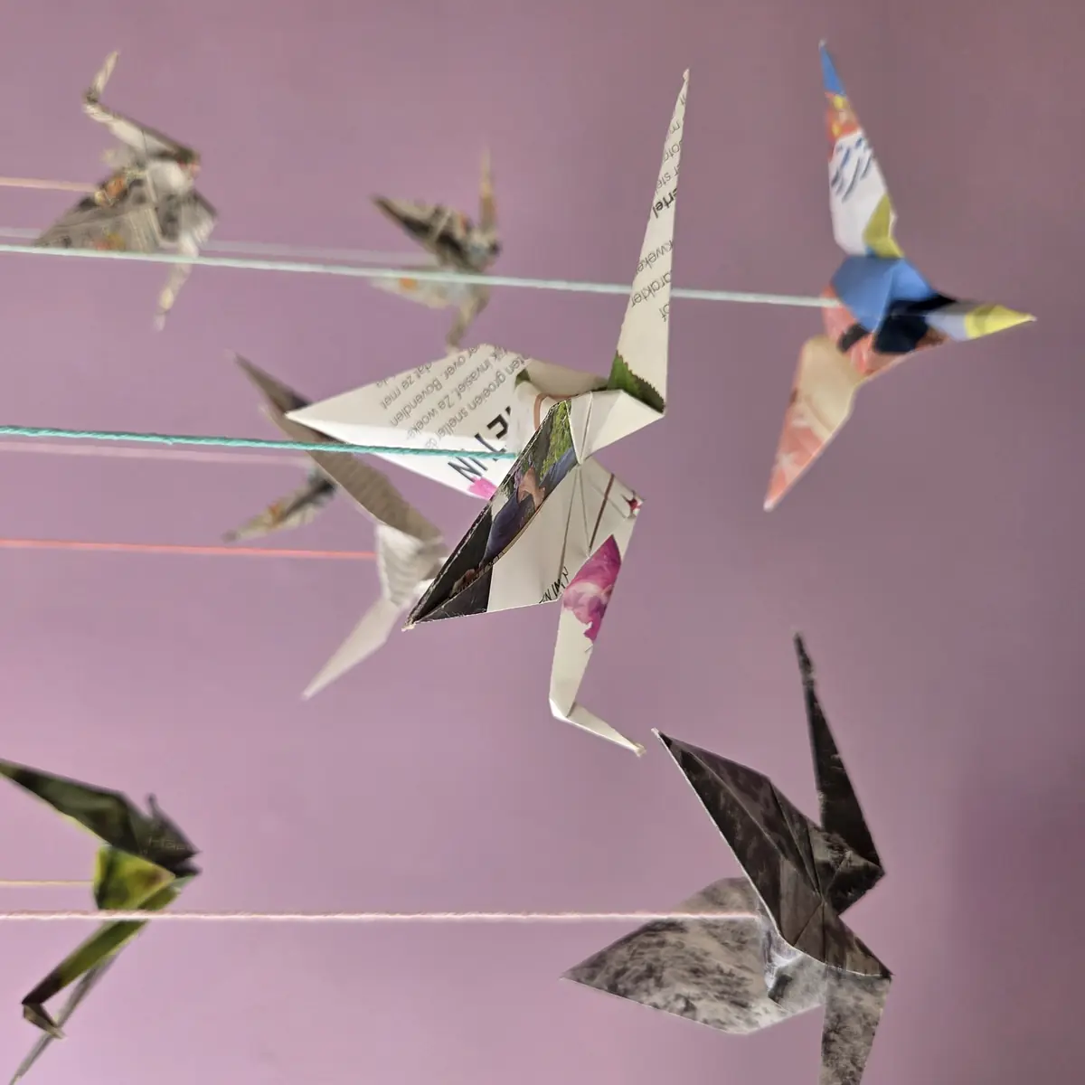 Origami Workshop - A Mobile of Cranes — Delft