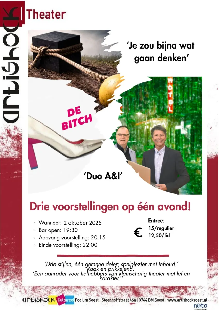 Koover Presenteert 3 eenakters — Steenhoffstraat 46A, Soest