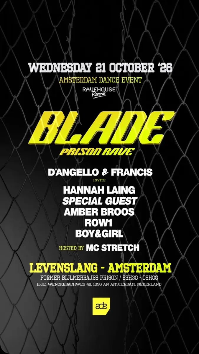 Blade Β· Prison Rave β Levenslang, Amsterdam