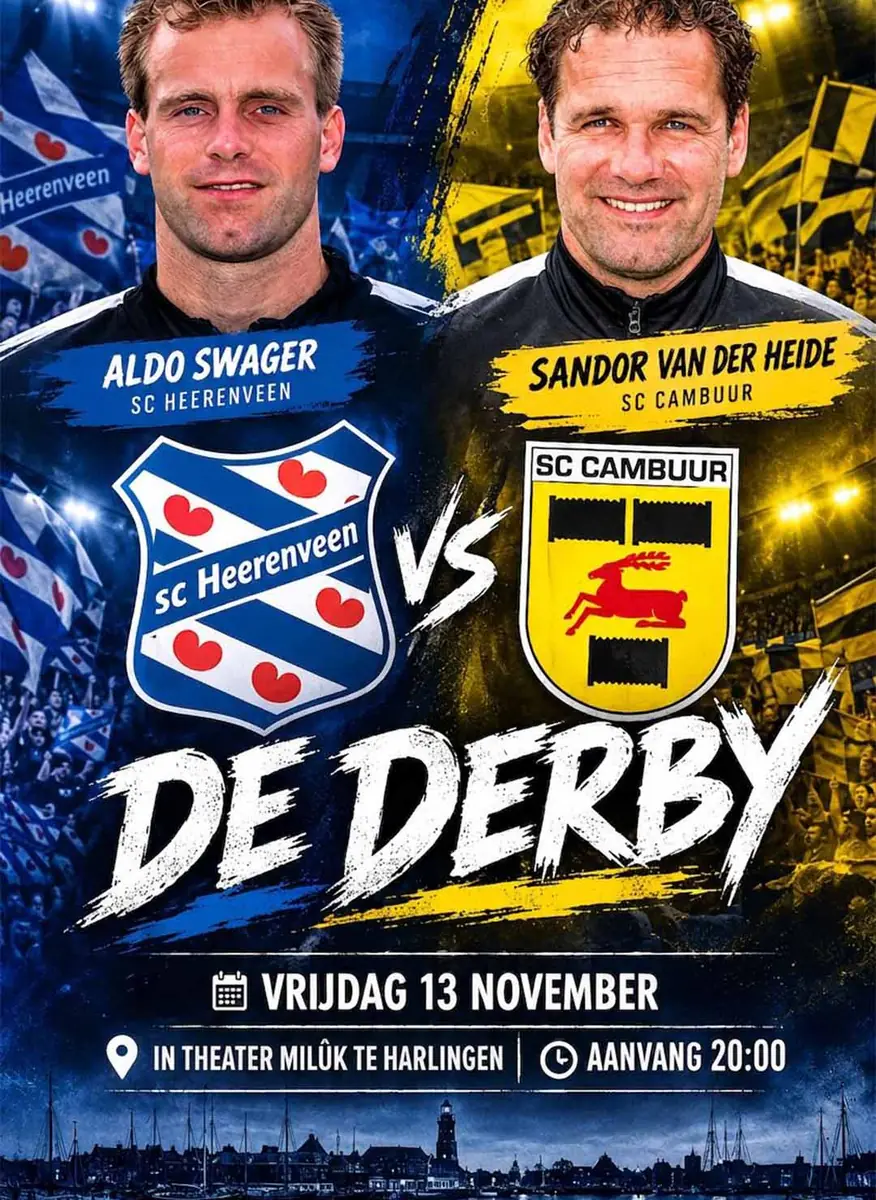 Football Evening 'Derby' with Aldo Swager and Sandor van der Heide — Milûk, Harlingen