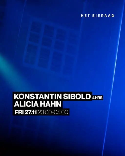 Konstantin Sibold (4hrs) — Het Sieraad, Amsterdam