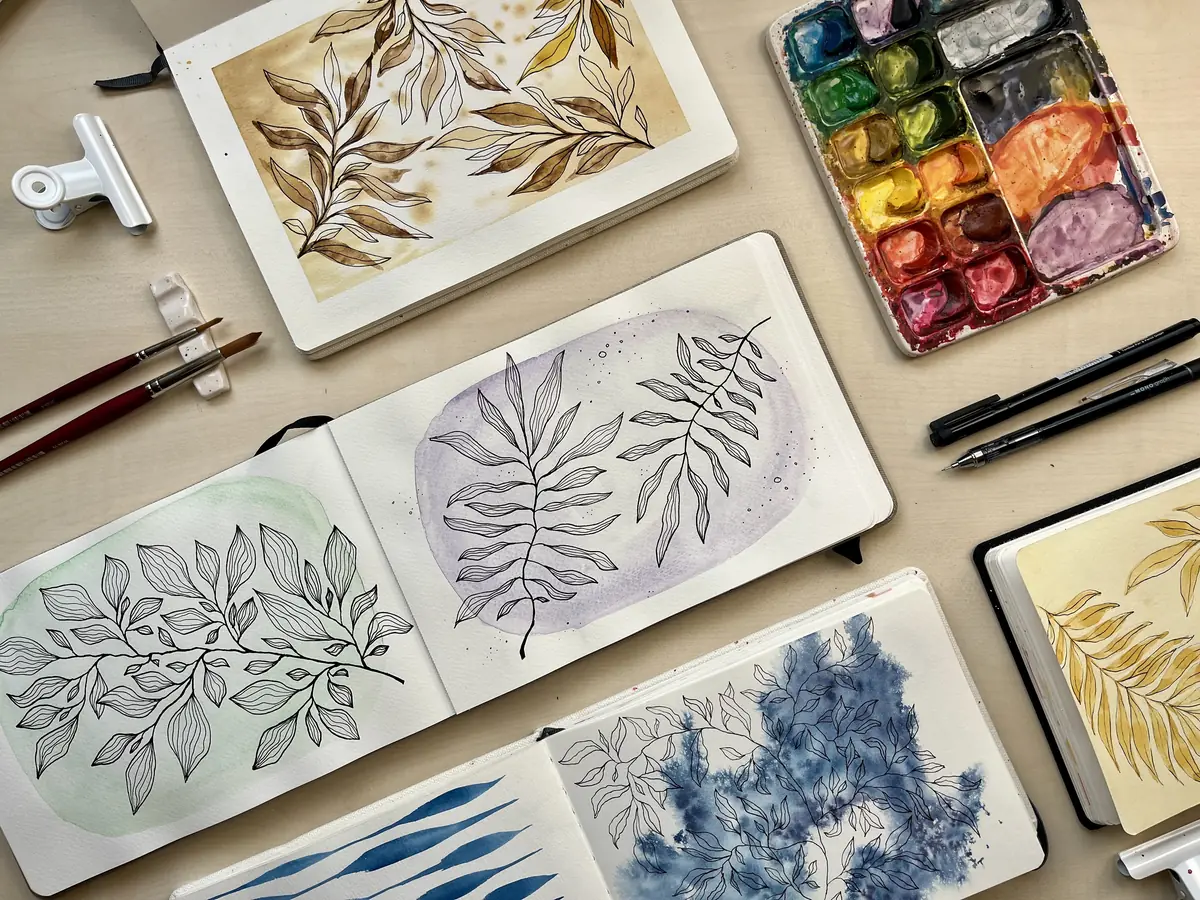 Creative Evening | Meditative Leaf Drawing with Ink & Watercolour — Delft