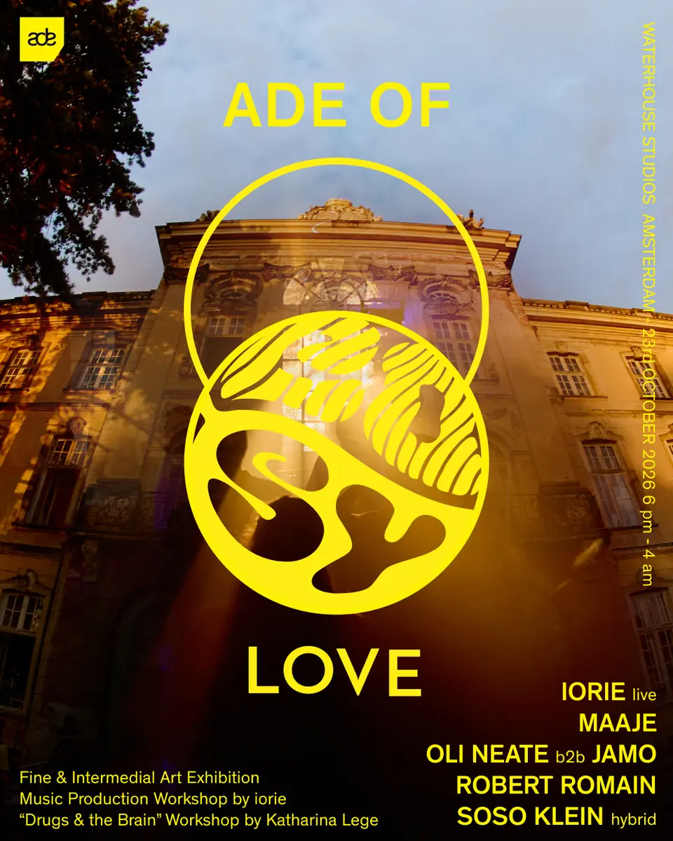 ADE of LOVE: Love Foundation X CoSy Festival - Iorie (workshop + live), Soso Klein & many more — Waterhouse Studios, Amsterdam