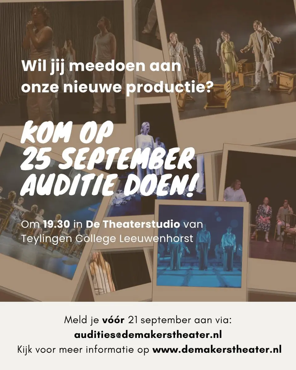 Audition at De Makers Theater — Noordwijkerhout