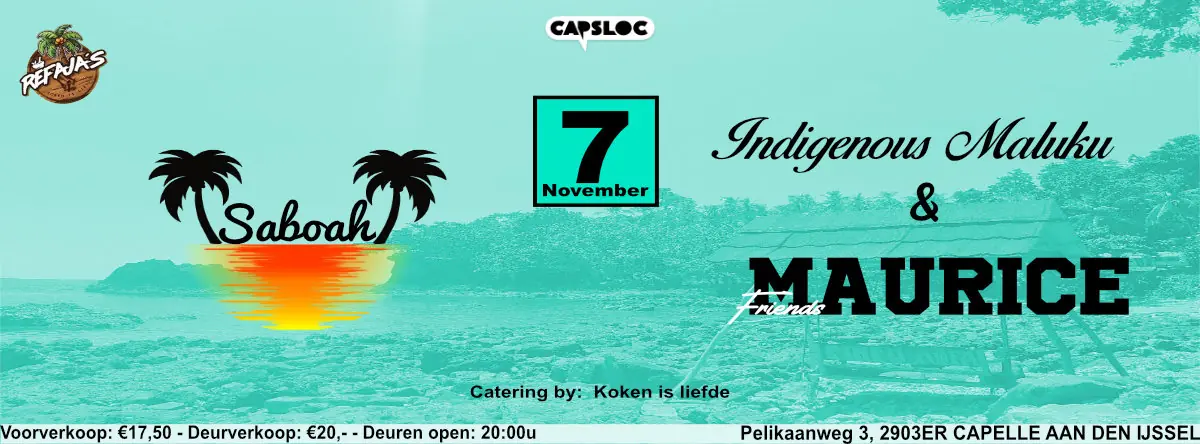 Saboah Maluku Music Night β CAPSLOC, Capelle a/d IJssel