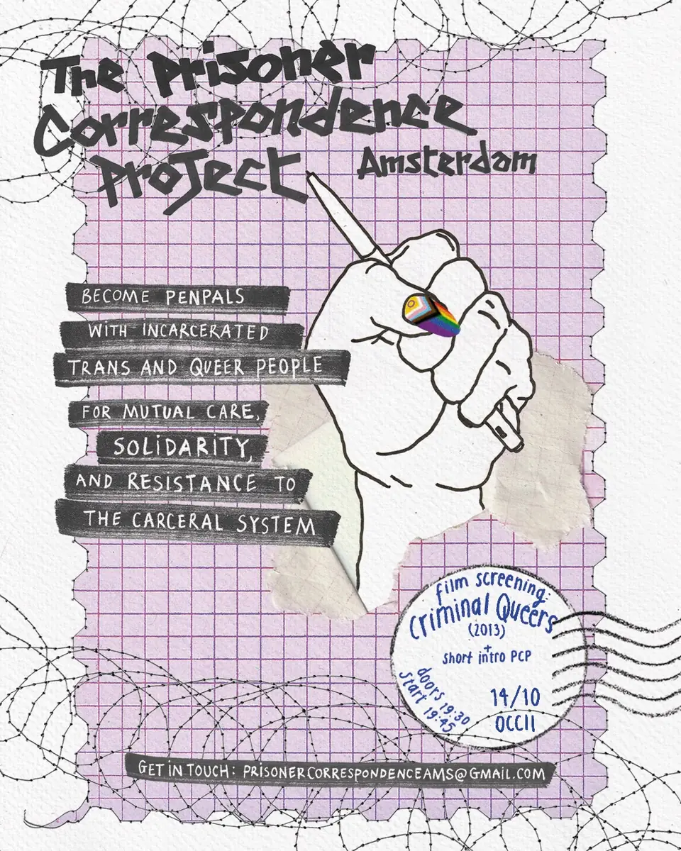 Prisoner Correspondence Project Amsterdam // Screening: Criminal Queers (2015) — Occii, Amsterdam