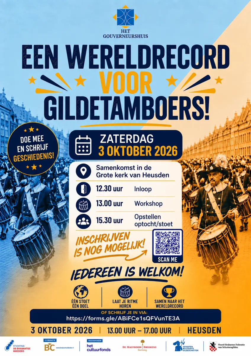 Record attempt: the largest guild drummer procession — Heusden Vesting