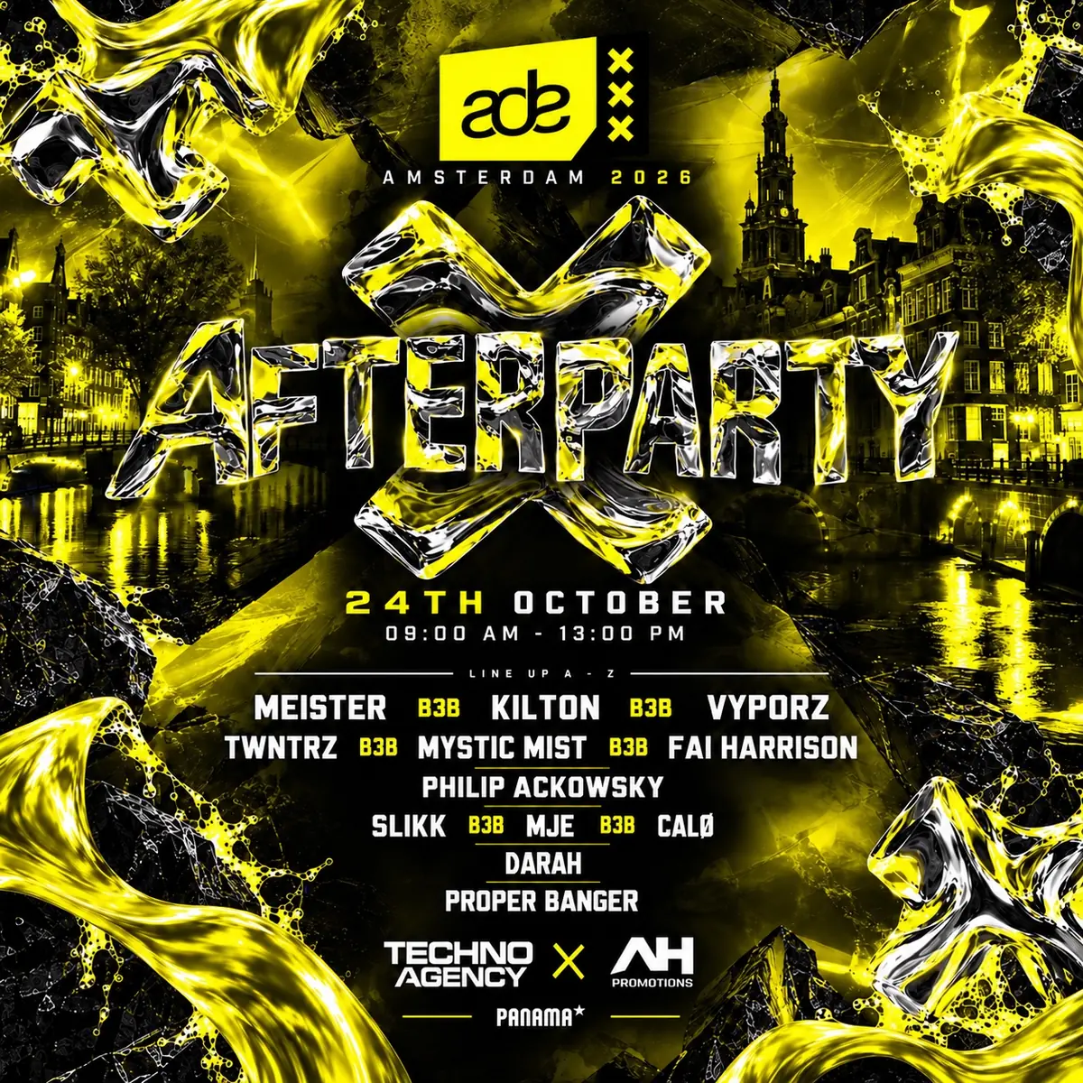 Techno Agency × AH PROMOTIONS × Panama Club -ADE AFTERPARTY — Panama, Amsterdam