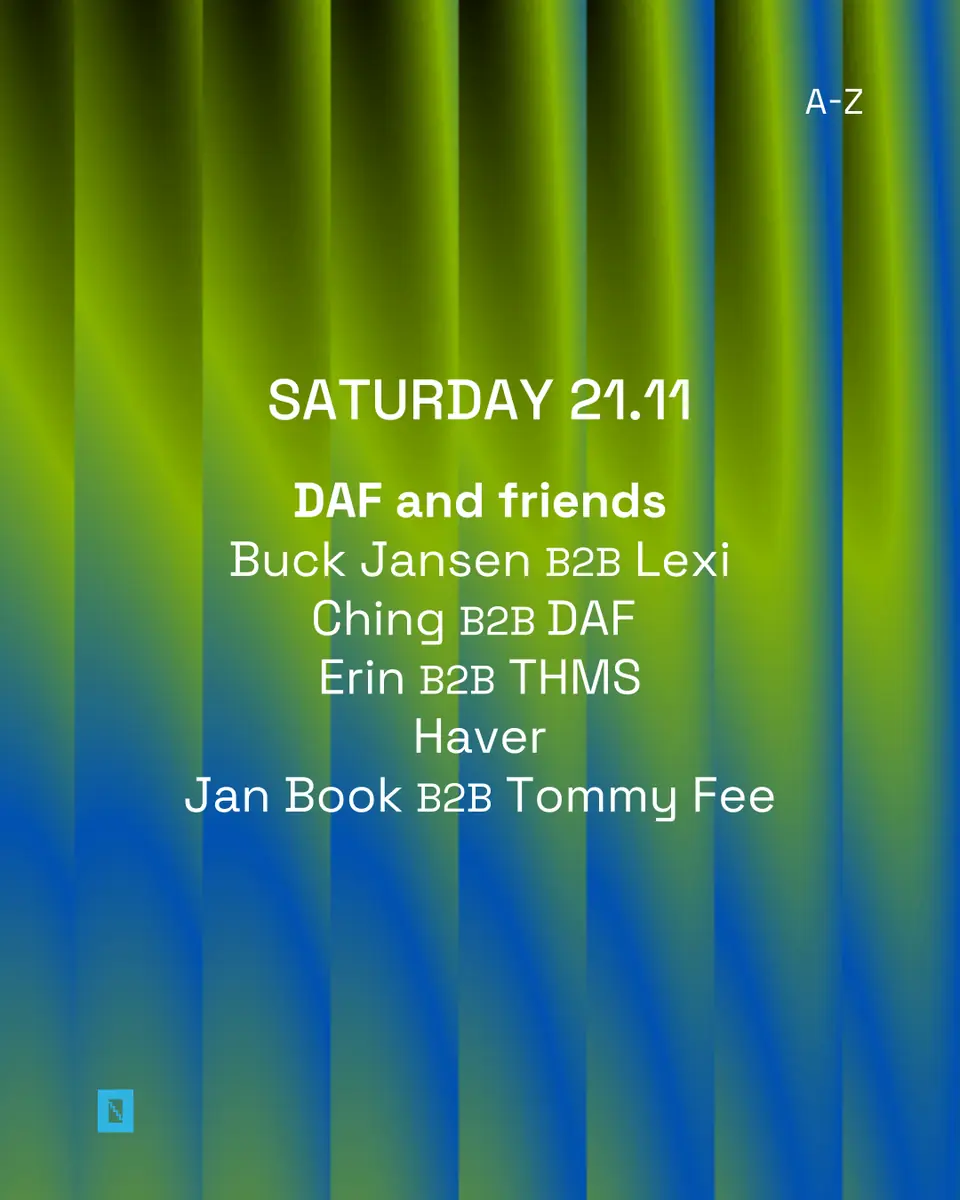 TOFFLER presents DAF and friends — Toffler, Rotterdam