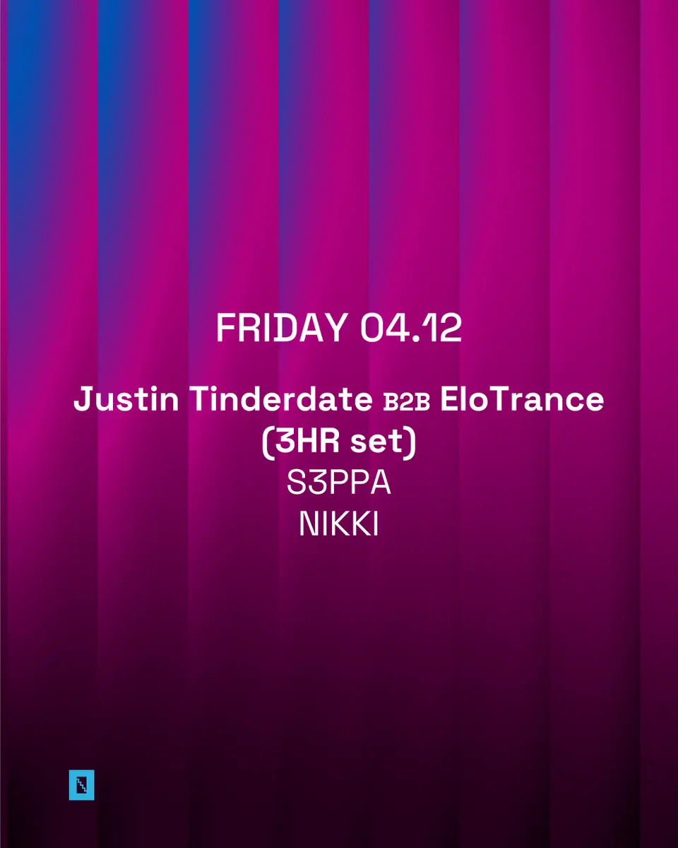 TOFFLER presents Justin Tinderdate B2B Elotrance (3HR set) — Toffler, Rotterdam