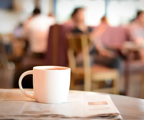 Krant - Koffie, Week van Lezen en Schrijven Waddinxveen — De Bibliotheek De Groene Venen, locatie Waddinxveen, Waddinxveen