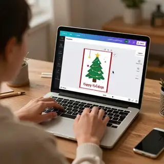 Gestalte deine eigene Weihnachtskarte in Canva