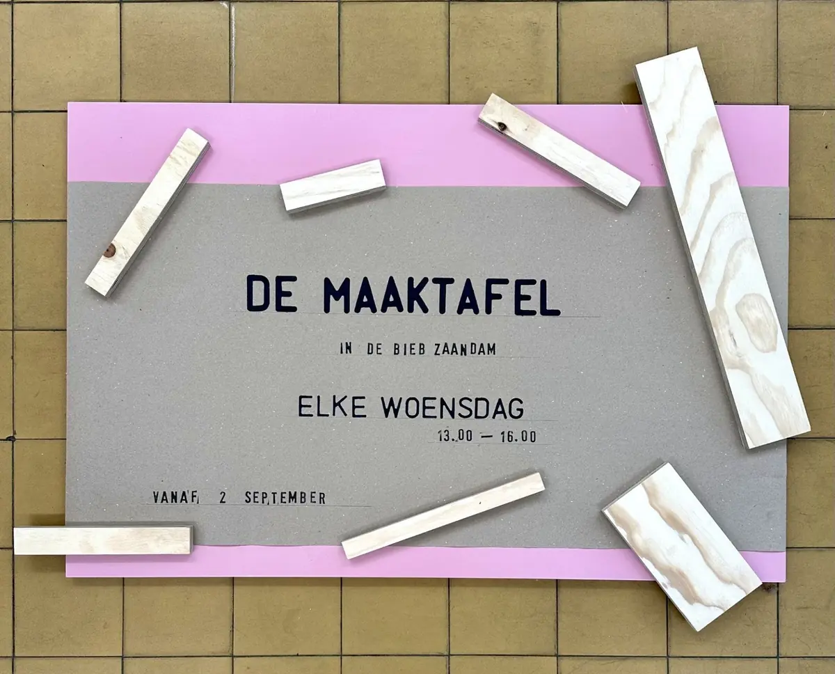 Maaktafel in De Bieb — De Bieb Zaandam, Zaandam