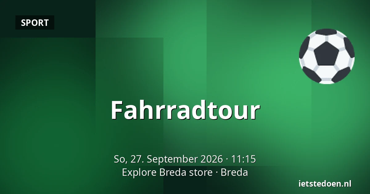 Fahrradtour — Explore Breda store, Breda