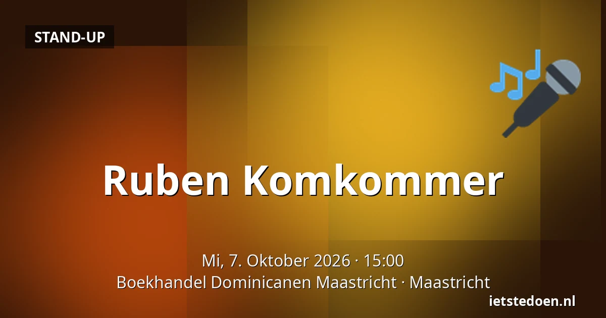 Ruben Komkommer — Boekhandel Dominicanen Maastricht, Maastricht