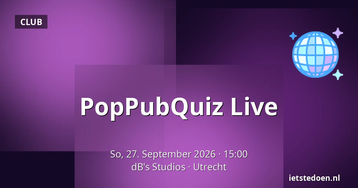 PopPubQuiz Live — dB's Studios, Utrecht