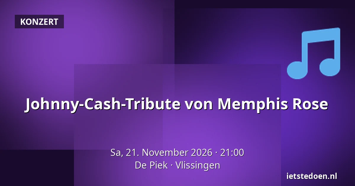 Johnny-Cash-Tribute von Memphis Rose — De Piek, Vlissingen