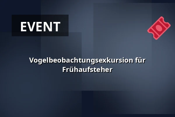 Vogelbeobachtungsexkursion für Frühaufsteher — Parkpaviljoen, Rotterdam