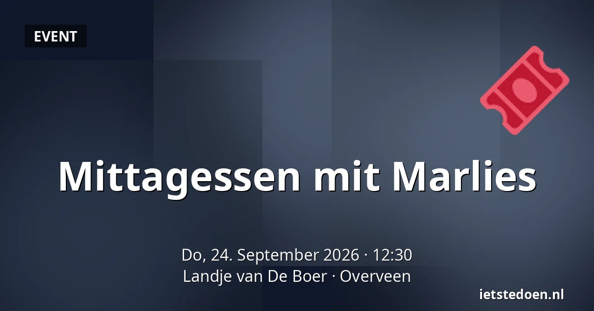 Mittagessen mit Marlies — Landje van De Boer, Overveen