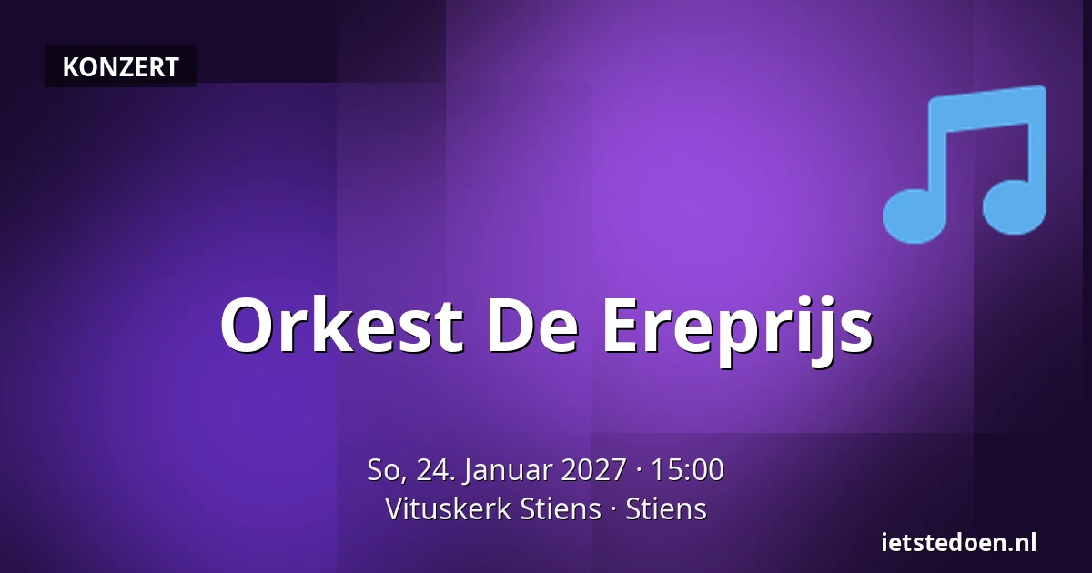 Orkest De Ereprijs — Vituskerk Stiens, Stiens