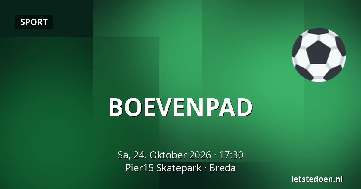 BOEVENPAD — Pier15 Skatepark, Breda