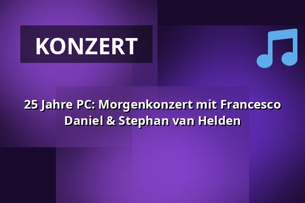 25 Jahre PC: Morgenkonzert mit Francesco Daniel & Stephan van Helden — Popcentrale, Dordrecht