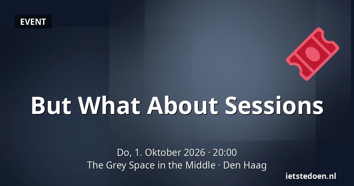 But What About Sessions — The Grey Space in the Middle, Den Haag