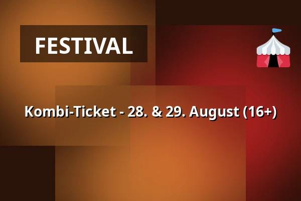 Kombi-Ticket - 28. & 29. August (16+) — Zomerterras, Vlaardingen